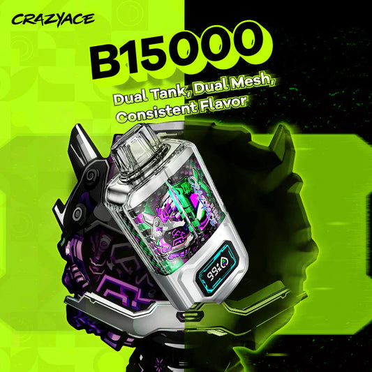 CRAZYACE B15000 DUAL TANK DISPOSABLE